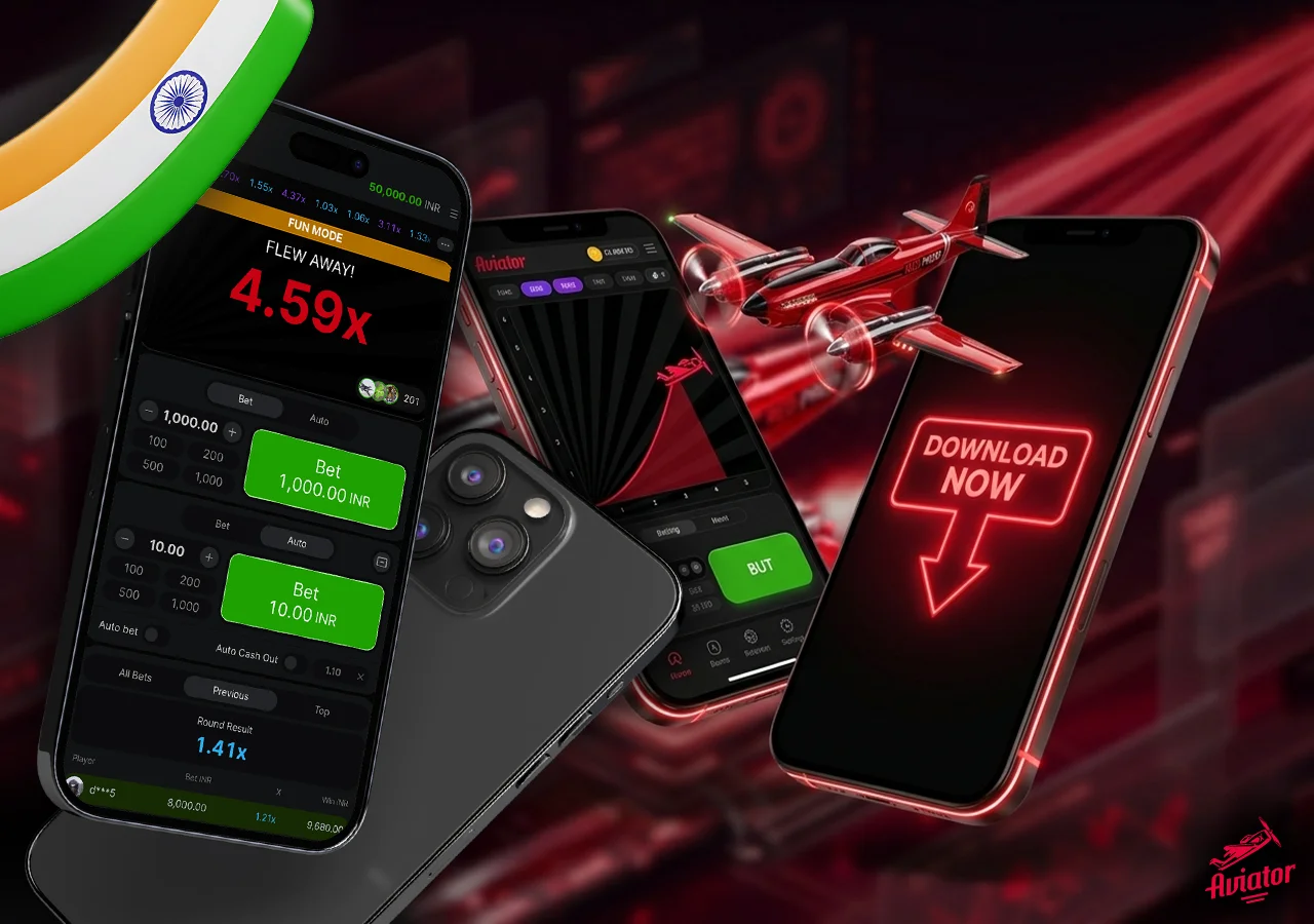 How to download and use the Aviator mobile application for Android and iOS in India.